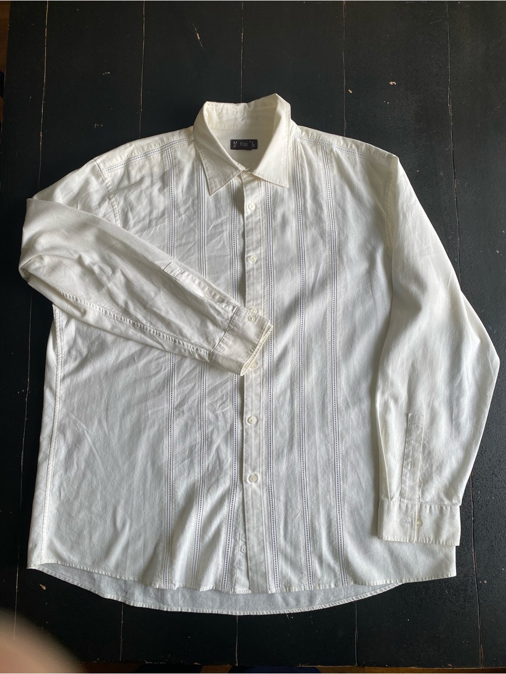 Michael Kors White Long-Sleeve Button-Down Dress Shirt